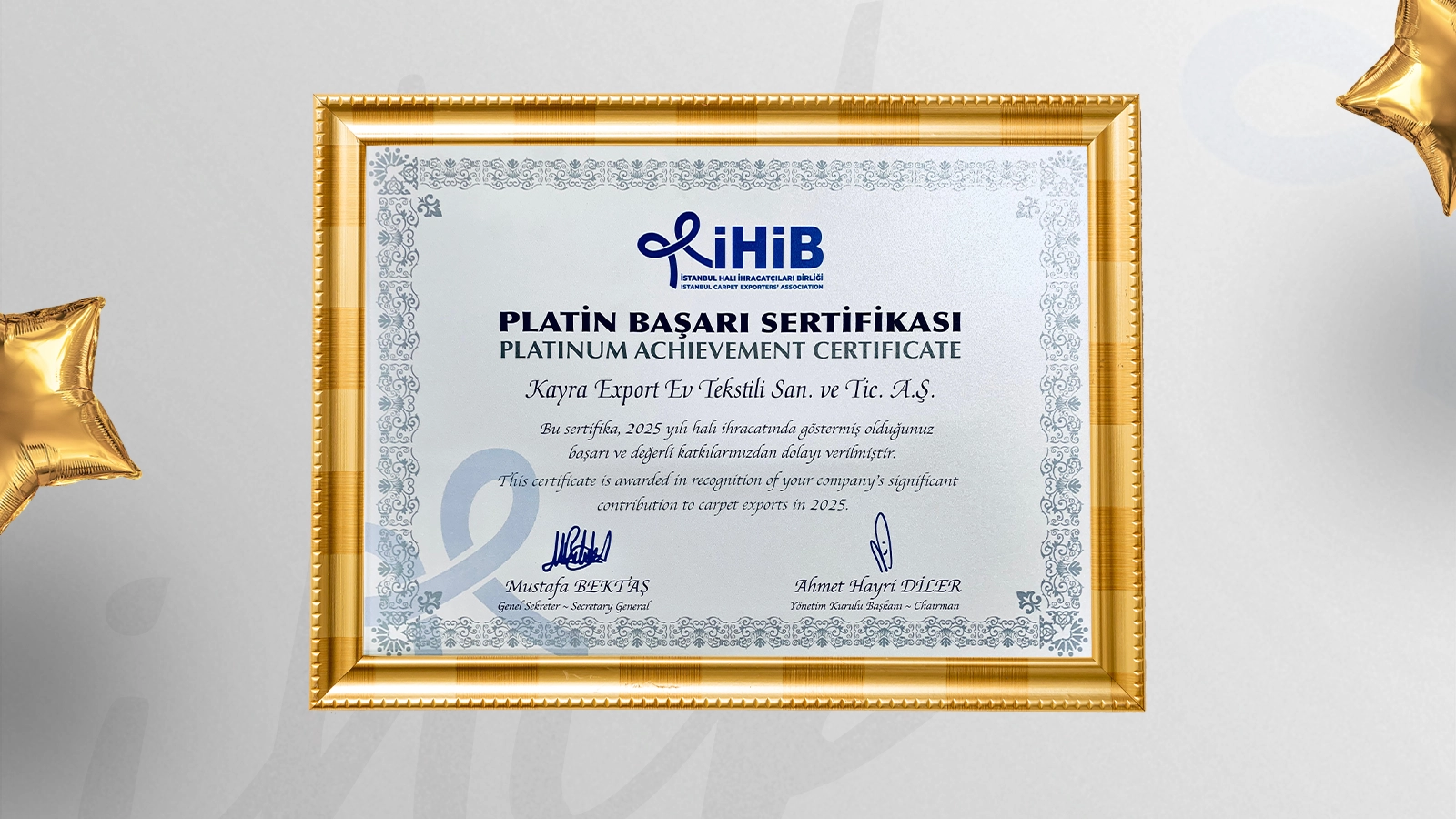 2025 Halı İhracatı Başarımız
